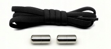 Шнурки эластичные без завязок, черные.