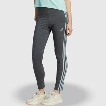 Legginsy Damskie Sportowe Adidas Bawełniane 3-Stripes XL