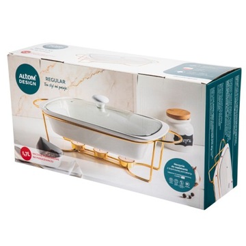 Блюдо жаропрочное прямоугольное с нагревателем Altom Design Regular 1,7 л.