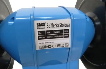 НАСТОЛЬНАЯ ШЛИФНИЦА С ДВУМЯ КАМНЯМИ BASS 200MM, 700W