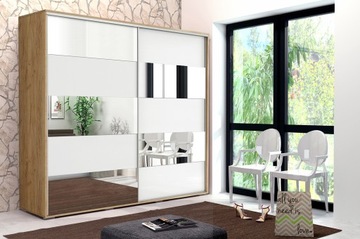 NOWOŚĆ SZAFA WIX16 Z LUSTRAMI 150x245 DO GARDEROBY