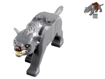 Unikat Lego The Hobbit - Warg szary + siodło 79002