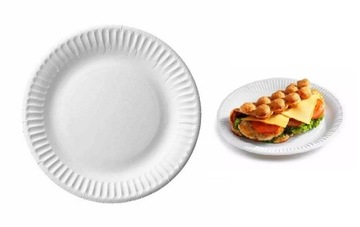 TALERZE PAPIEROWE talerzyki na grilla ciasto 15 cm