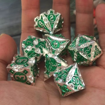 NARADA ELFÓW ZESTAW 7 METALOWYCH KOŚCI KOSTEK RPG