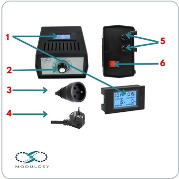 РЕГУЛЯТОР МОЩНОСТИ НАГРЕВАТЕЛЯ 5K НАПРЯЖЕНИЕ ОБ/МИН ВАТ МЕТР