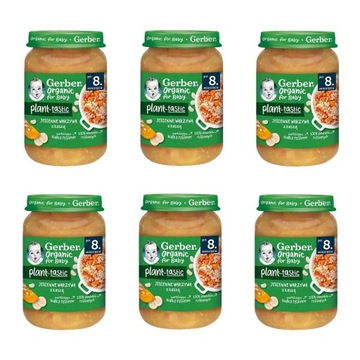 Obiadek Gerber Organic Jesienne warzywa z kaszą po 8. miesiącu 190 g x 6
