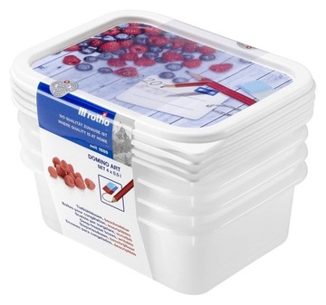 Zestaw pojemników do zamrażarki Rotho 4x0.5L