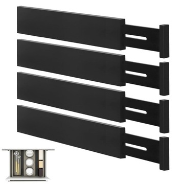 4x ORGANIZER DO SZUFLAD PRZEGRODY 56CM SEPARATOR