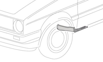 Кронштейн напольный левый передний VW Golf 2 / Jetta 2