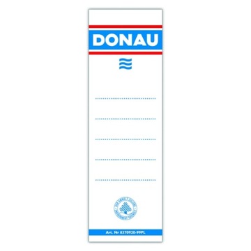 Etykieta wsuwana do segregatora DONAU 48x153 a'20