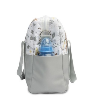 СУМКА ДЛЯ КОЛЯСКИ FOREST ADVENTURE ИЗ ЭКО КОЖИ, БЕЛАЯ