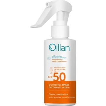 OILLAN ЗАЩИТНЫЙ СОЛНЦЕЗАЩИТНЫЙ СПРЕЙ ДЛЯ ТЕЛА И ЛИЦА SPF50