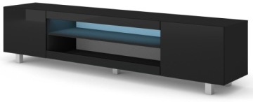 Szafka RTV komoda KATE 189 cm biały połysk