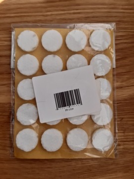 Podkładki filcowe pod meble koła 20 mm białe