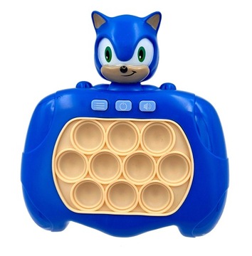 PUSH BUBBLE Pop it sensoryczna gra konsola SONIC niebieski zabawka