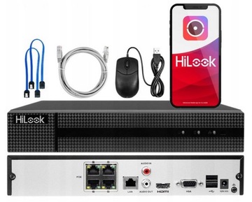 Комплект IP-наблюдения 6 Мпикс, 4 IP-камеры PoE + рекордер HIKVISION