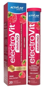 Elektrolity ELECTROVIT IMMUNO ActivLab Malina Czarny Bez 20 tabletek