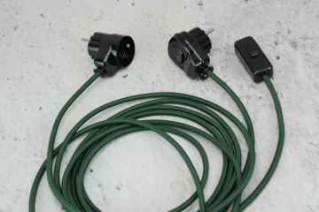 цветной кабель плетеный кабель бутылка зеленый лофт стиль паук лампа DIY