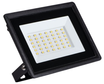 Halogen biały neutralny 2650 lm 30 W Naświetlacz LED GRUN 4000K 30W czarny