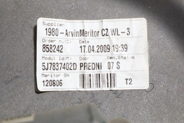 MECHANIZMUS SKEL PRAVÝ PŘEDNÍ SKODA ROOMSTER