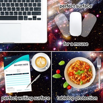 Защитный коврик на стол 90х45 космические звезды