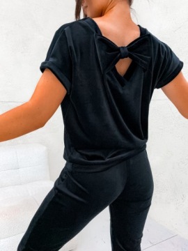 МИЛЫЙ КОМПЛЕКТ, ВЕЛЮРОВЫЙ СПОРТИВНЫЙ КОСТЮМ, БРЮКИ, БЛУЗКА, БАНТ, ПОЛЬСКИЙ ПРОИЗВОДИТЕЛЬ S