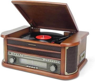 Gramofon Radio CD-MP3 USB Kaseta 75 Omów Soundmaster NR540