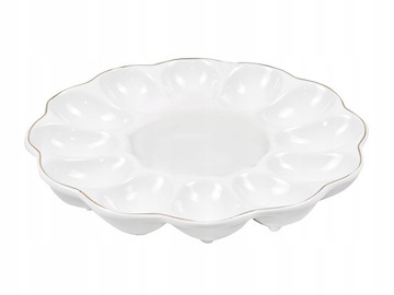 TALERZ PORCELANOWY DO JAJEK PÓŁMISEK KWIATEK 21 CM