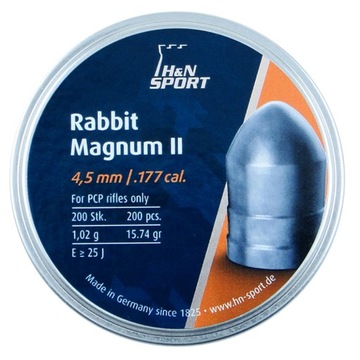 Śrut do wiatrówek H&N Rabbit Magnum 1,02 grama kal. 4,5 mm 200 sztuk