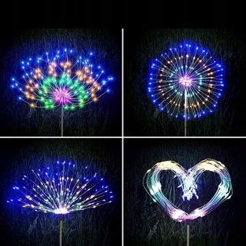 4x садовый светильник на солнечных батареях DANDELICE 480 LED ROCKED GARDEN LED RGB+PILOT