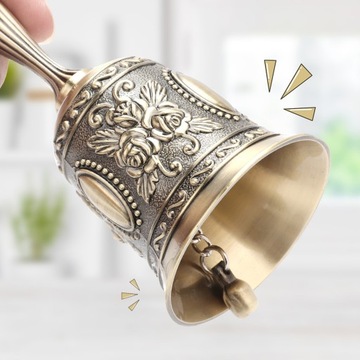 КОЛОКОЛЬЧИК САНТЫ РУЧНОЙ ЛАТУННЫЙ ШКОЛЬНЫЙ ЗВОНОК