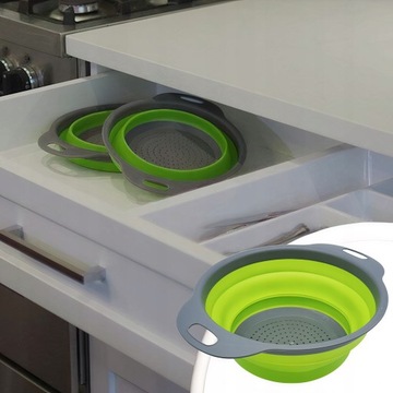 СКЛАДНОЙ СИЛИКОНОВЫЙ ДРУГЛАД, СИТНО, ДУРШРУГ, КАПЕЛЬНИЦА С РУЧКАМИ, ЕМКОСТЬ