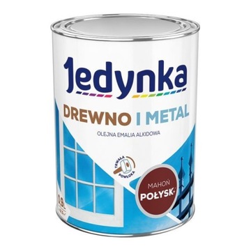 JEDYNKA 0,9 L mahoń połysk DREWNO I METAL emalia