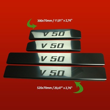 VOLVO V50 VRSTVA  PRAHU NA PRAHY OCEL NEREZ 304 LESK