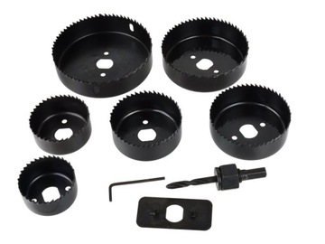 Zastaw 8 otwornic 51-102 mm do drewna, karton-gips