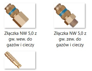 Szybkozłączka MIG/MAG ciecz T21 NW5.0 G1/8 fi 6