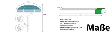 PARASOL PRZECIWSŁONECZNY PLAŻOWY OGRODOWY 200CM ŚREDNICA