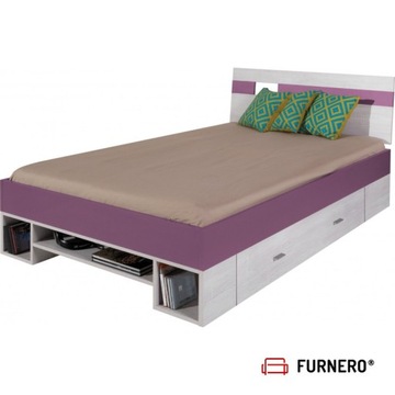 Łóżko NEXT NX18 L/P Sosna Bielona + Viola