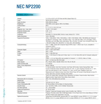 Проектор NEC NP2200
