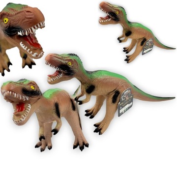 FIGURKA DINOZAUR GUMOWY Z DŹWIĘKIEM RYCZY 27CM XL