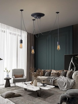 Подвесной потолочный светильник Spider 3x E27 Светодиодная люстра в стиле лофт SuperLED