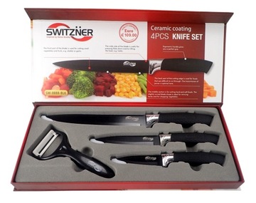 ZESTAW 3+1 NOŻE KUCHENNE SWITZNER SW-8888BLK