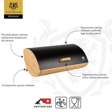 ЧЕРНАЯ ХЛЕБНАЯ КОРОБКА БАМБУК ДЕРЕВЯННЫЙ КОНТЕЙНЕР ДЛЯ ХЛЕБА СТАЛЬ