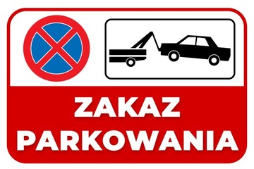 Знак парковка запрещена 20х30 см.