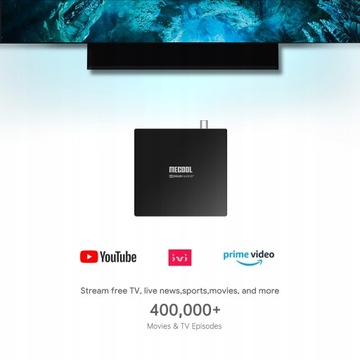 Горячие продажи ТВ-приставка Mecool KT1 Google Android 10 DVB-T/T2