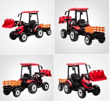 ТРАКТОР С АККУМУЛЯТОРОМ 24В7Ач ДИСТАНЦИОННЫЙ 400ВТ 24В КОВШ ПРИЦЕП USB ФАРЫ