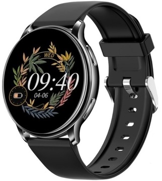 SMARTWATCH ZEGAREK DAMSKI CZARNY SMARTBAND ROZMOWY POLSKIE MENU CIŚNIENIE