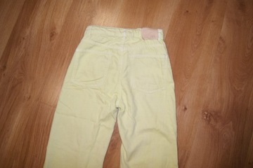 Zara Spodnie dżinsowe jeansy żółte szerokie 140 9-10 lat