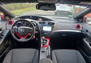 Honda Civic IX Hatchback 5d 1.8 i-VTEC 142KM 2015 Honda Civic 1,8 LIFT Limitowana Sport Navi Bezwypadkowy Kamera Led Serwis, zdjęcie 15