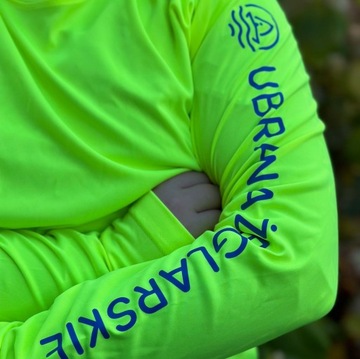 Koszulka techniczna Ubrania Żeglarskie, długi r. rozm L, kolor neon yellow